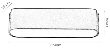 Rabalux 70122-LED Stm. str. svieti. do 1-fáz. lišt. sys. LiTrack 6W/24V 11,5 cm