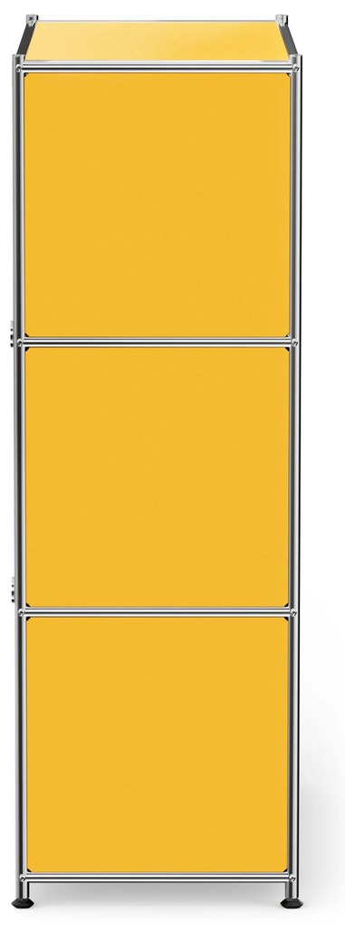 Komoda Kovová komoda »CN3« s výklopnými priečinkami, žltá