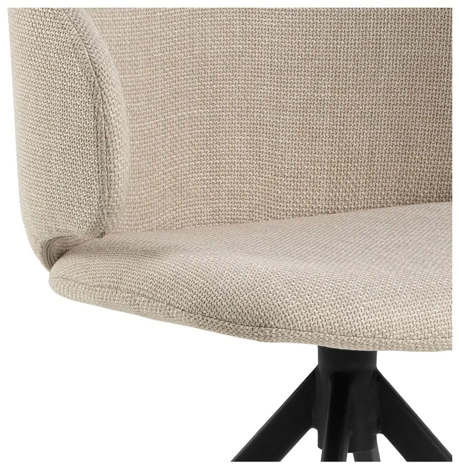 Béžové čalúnené jedálenské kreslo s podrúčkami Ella – Actona