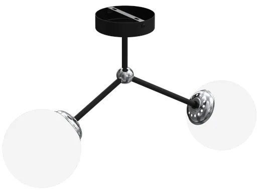 Prisadený luster JOY 2xE14/40W/230V čierna/lesklý chróm