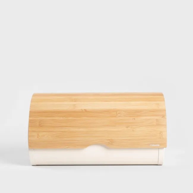 Chlebník RAKEL okrúhly, biely / hnedý 747687