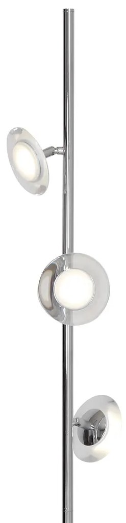 Stojacia lampa Ellipse, 3x chrómové kovové tienidlo, ch