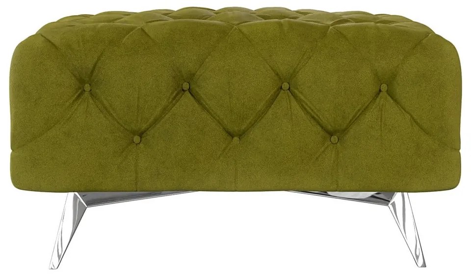 Zelená zamatová podnožka Chelsea – Ropez