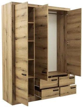 Veľká šatníková skriňa DENVER so 4 zásuvkami