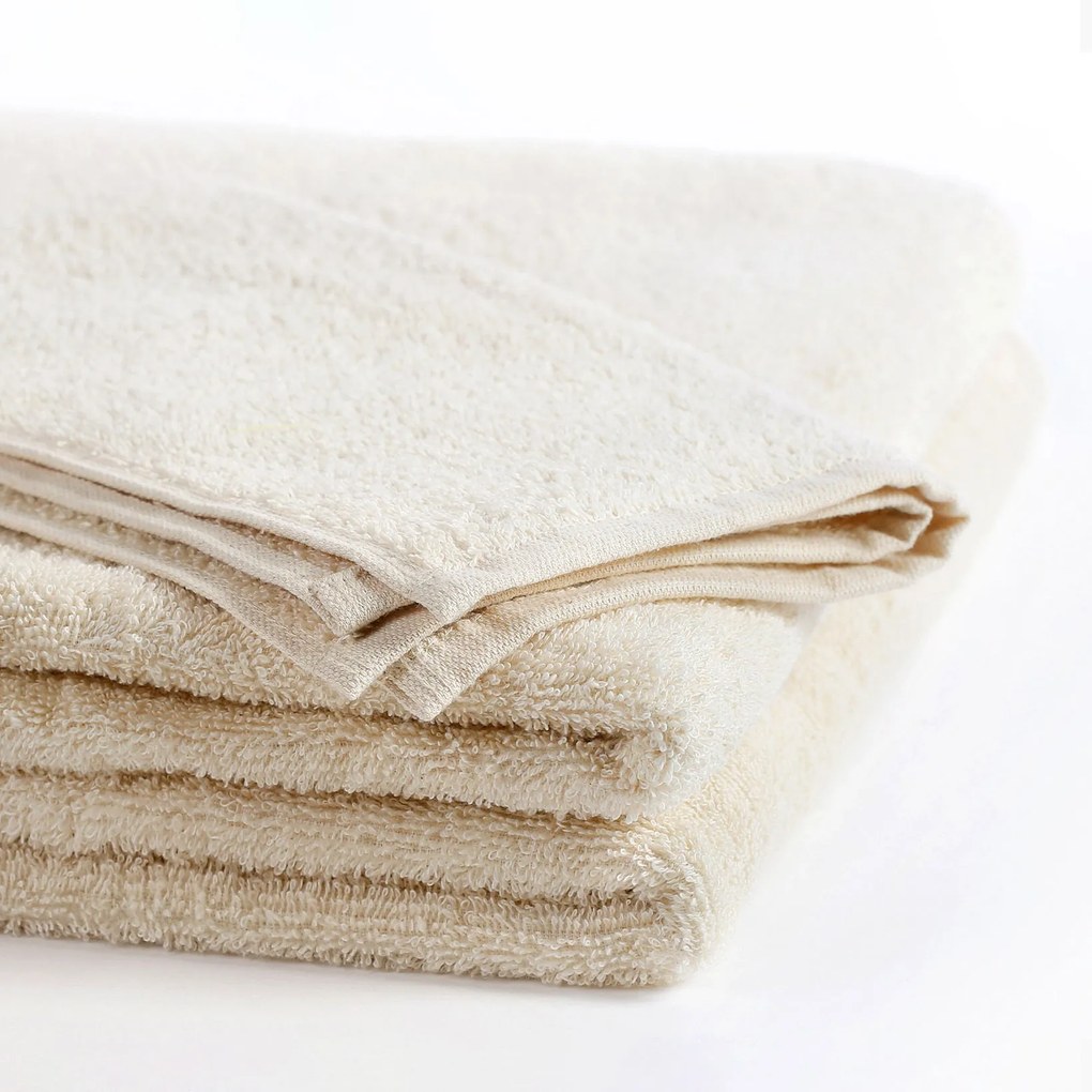 Goldea hotelový froté uterák / osuška bez bordúry - 400g/m2 - prírodný režný 70 x 140 cm
