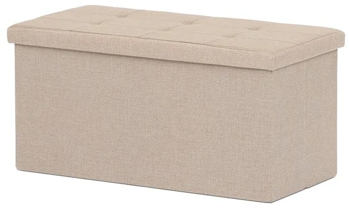 Autronic BONTEC Taburet s úložným priestorom, čierna, látka, TAB-462 BK2 Farba: Béžová