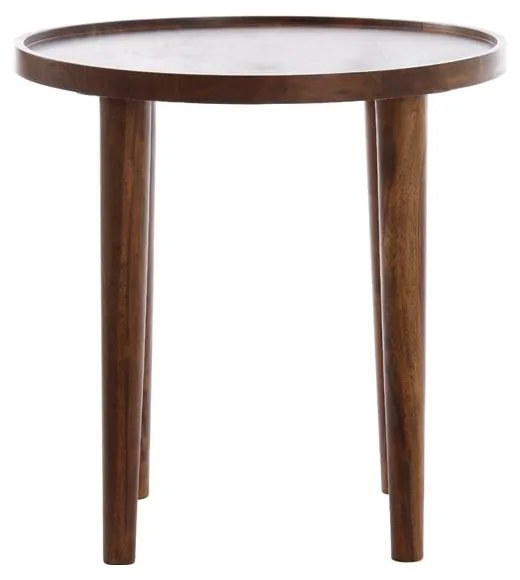 Okrúhly odkladací stolík z masívu akácie ø 45 cm Qiano – Light & Living