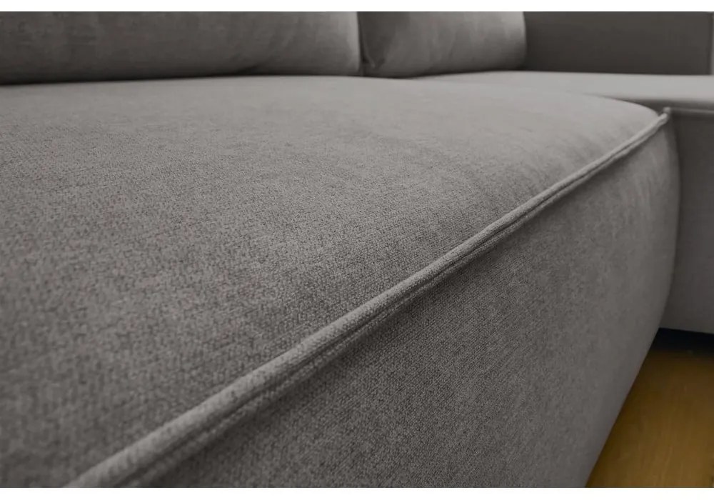 Sivá variabilná rozkladacia rohová pohovka Nihad – Bobochic Paris