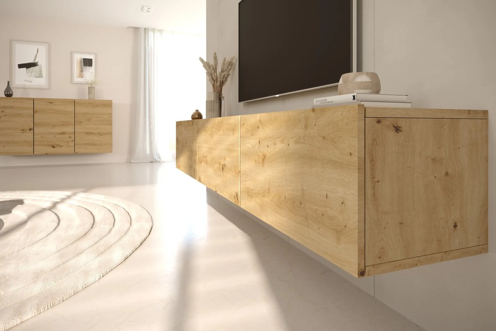 Závesný TV stolík Dallas 160 cm dub Artisan