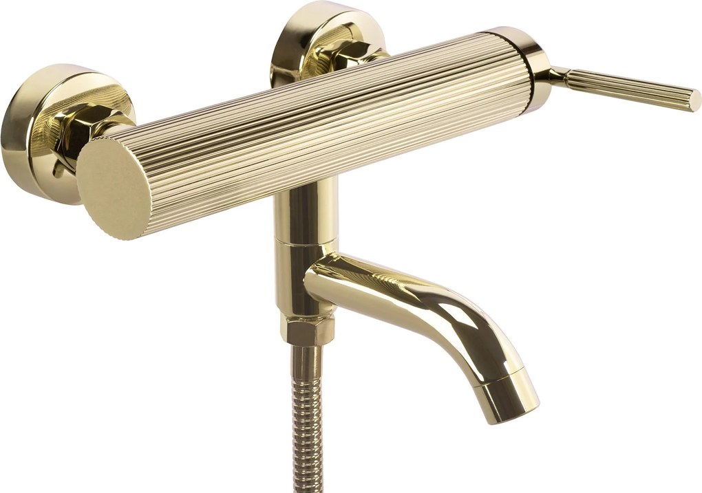 Rea Argon, vaňová batéria s ručnou sprchovou súpravou, zlatá lesklá, REA-B7805