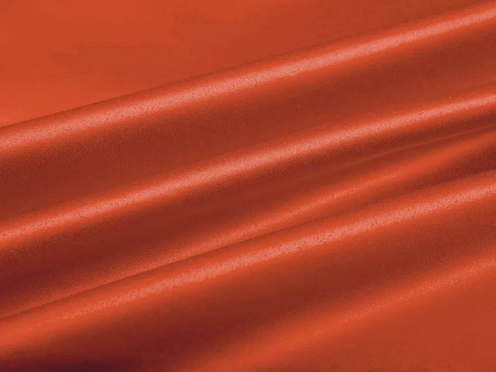 Biante Saténový behúň na stôl polyesterový Satén LUX-L045 Tehlovo červený 20x140 cm