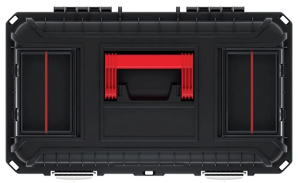 Kistenberg Kufor na náradie s kov. zámky HEAVY čierny 585x360x337