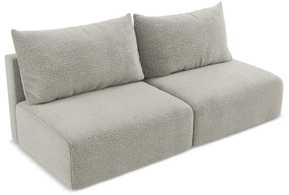 Svetlosivá rozkladacia/s úložným priestorom pohovka 216 cm Kalena – Makamii