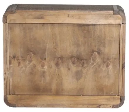 furniture-nabytek.cz - Masívna kúpeľňová zrkadlová skrinka Dingle z recyklovanej borovice, lakovaná, prírodná / šedá – 67×20×55 cm