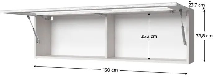 Kondela Polica TIFFY 1w, visiaca, woodline krem