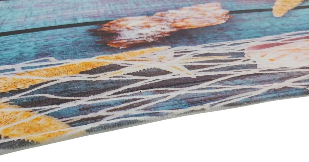 Apextextil, Protišmyková 3D predložka More, 60x180, modrá, kúpeľňa