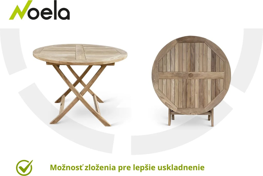 Noela Skladací okrúhly stôl Rafa