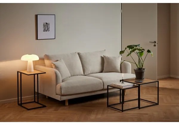 Sada konferenčných stolíkov SARON 2 ks dub/čierna