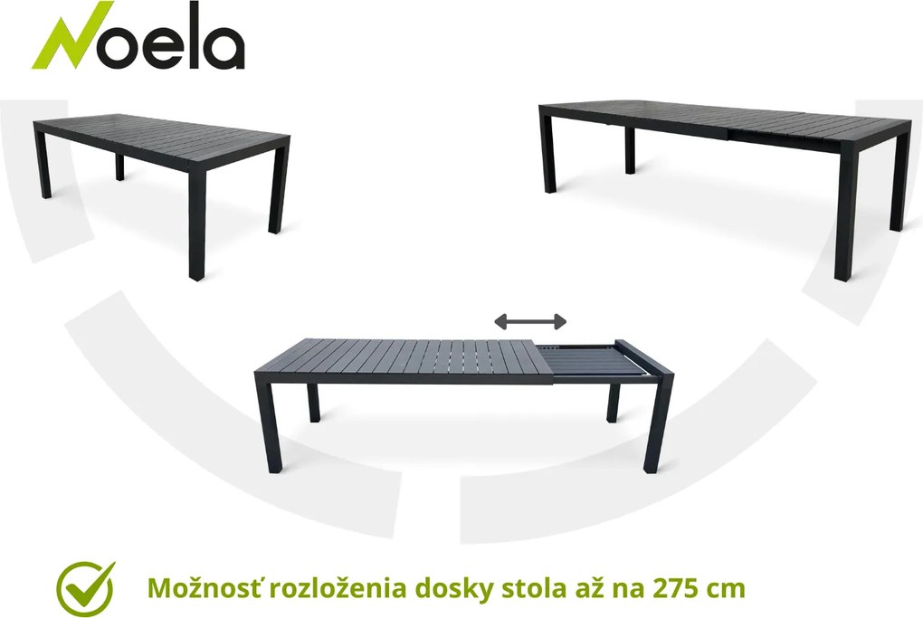Noela Kovový rozkladací stôl Grande Pasto XXL