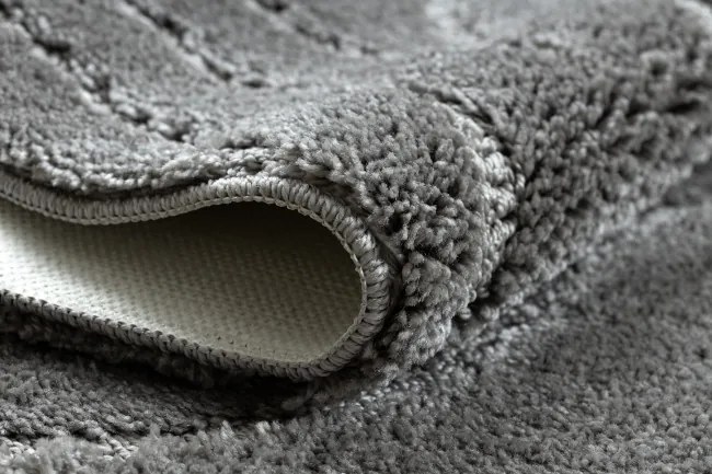 Kúpeľňový koberček SUPREME WAVES vlny, sivý kruh