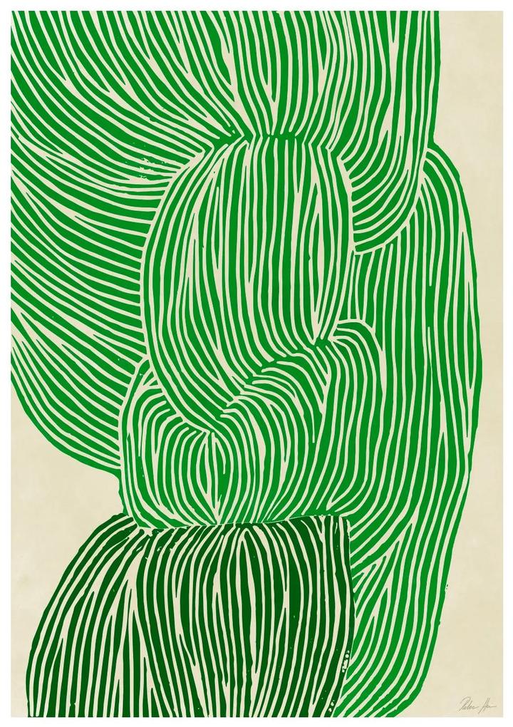THE POSTER CLUB Autorský plagát Green Ocean by Rebecca Hein 30 x 40 cm