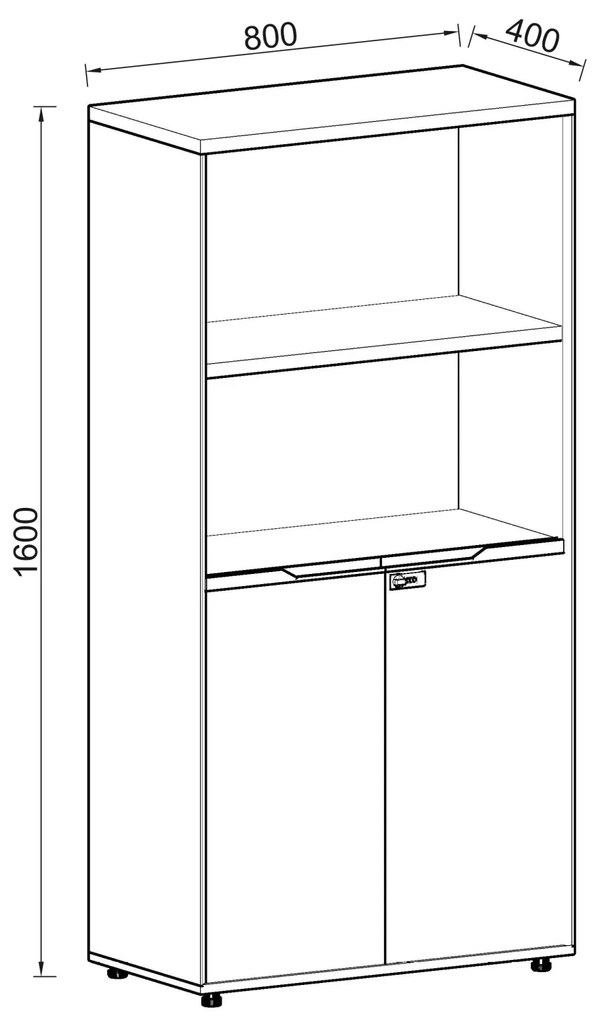 Kancelárska skrinka Houseland Profit Bliss 01 dub prírodný