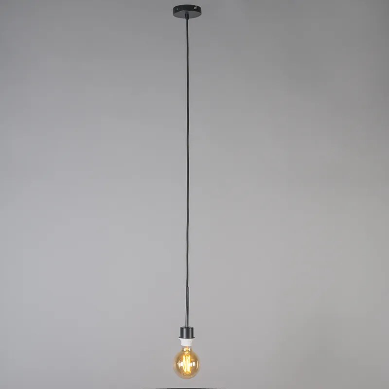 Moderné závesné svietidlo čierne s tienidlom 45 cm biele - Combi 1