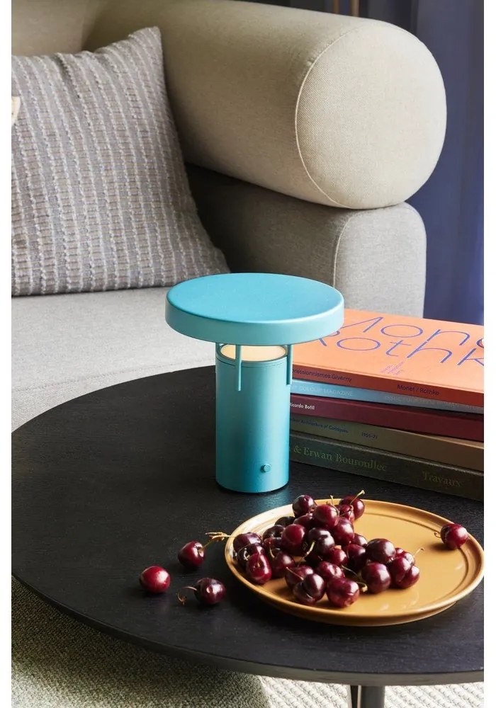 Modrá LED stmievateľná stolová lampa (výška 20 cm) BringMe – Hübsch