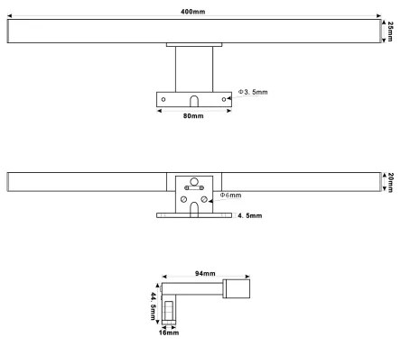 Top Light - LED Kúpeľňové osvetlenie zrkadla OREGON LED/7W/230V 40 cm IP44