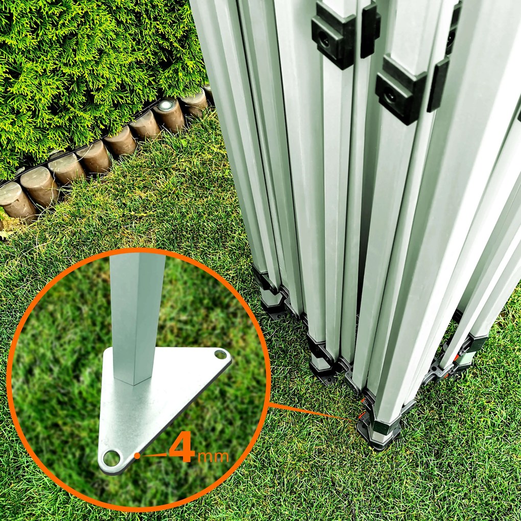 BRIMO Rozkladací altánok 3x6 m - s 3 stenami - Zelená 7