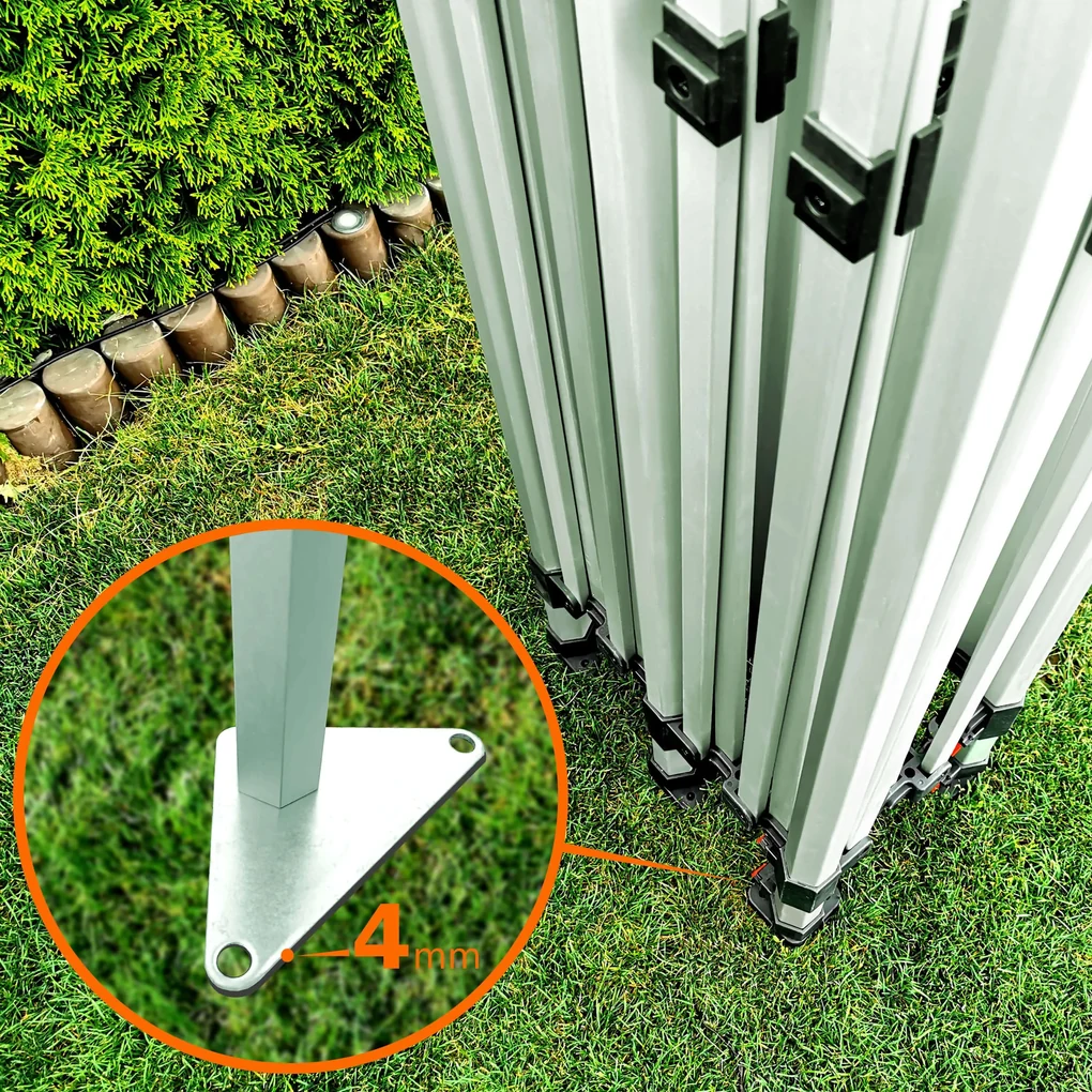 BRIMO Rozkladací altánok 3x6m - s 3 stenami - Biela 7