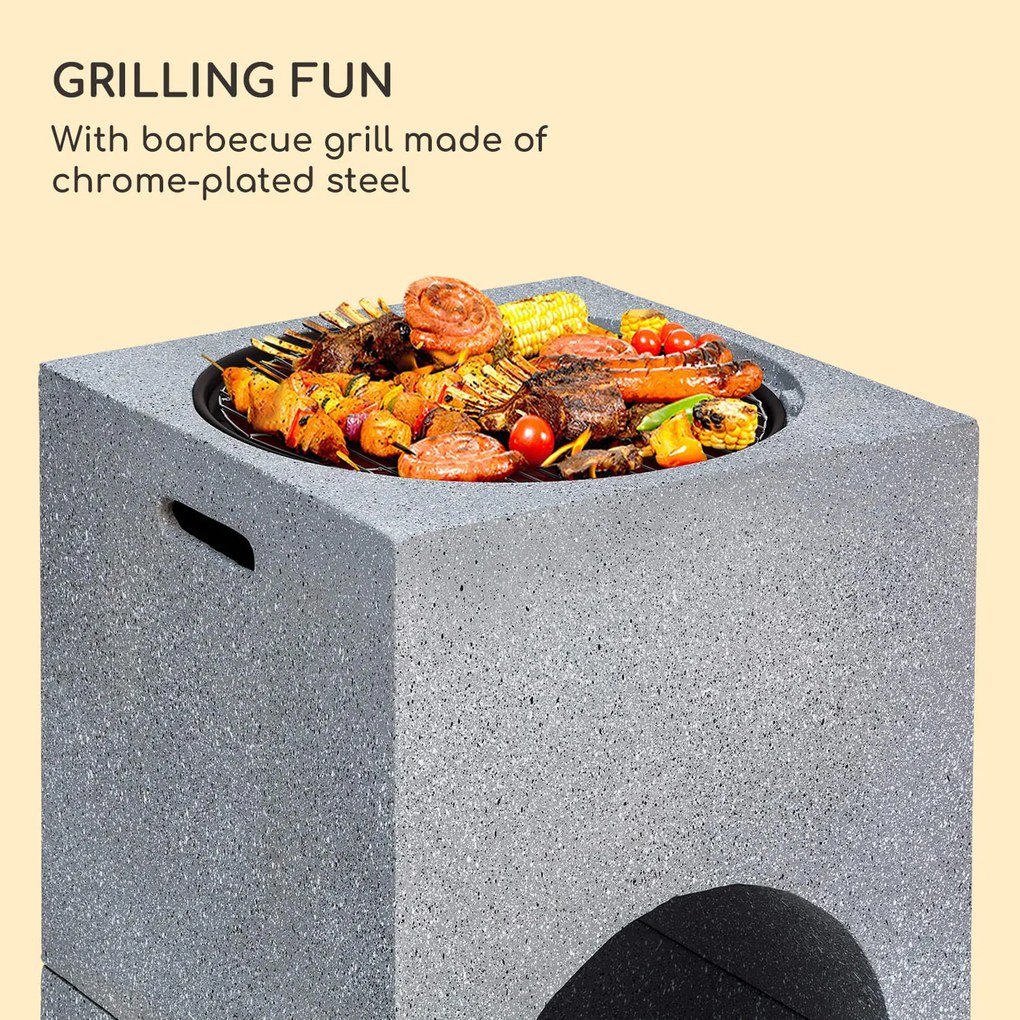 Blumfeldt Monolith, ohnisko s grilom, MgO a oceľový plášť, lapač iskier