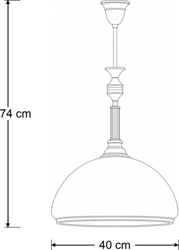 BRILAGI - Luster na tyči TAURUS 1xE27/15W/230V pr. 40 cm bronz