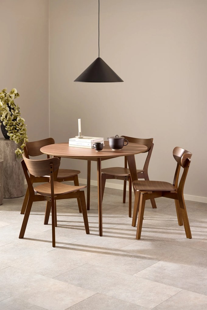 ROXY prírodný orech 90 cm - OKRÚHLY DREVENÝ STÔL DO KUCHYNE/JEDÁLNE RETRO