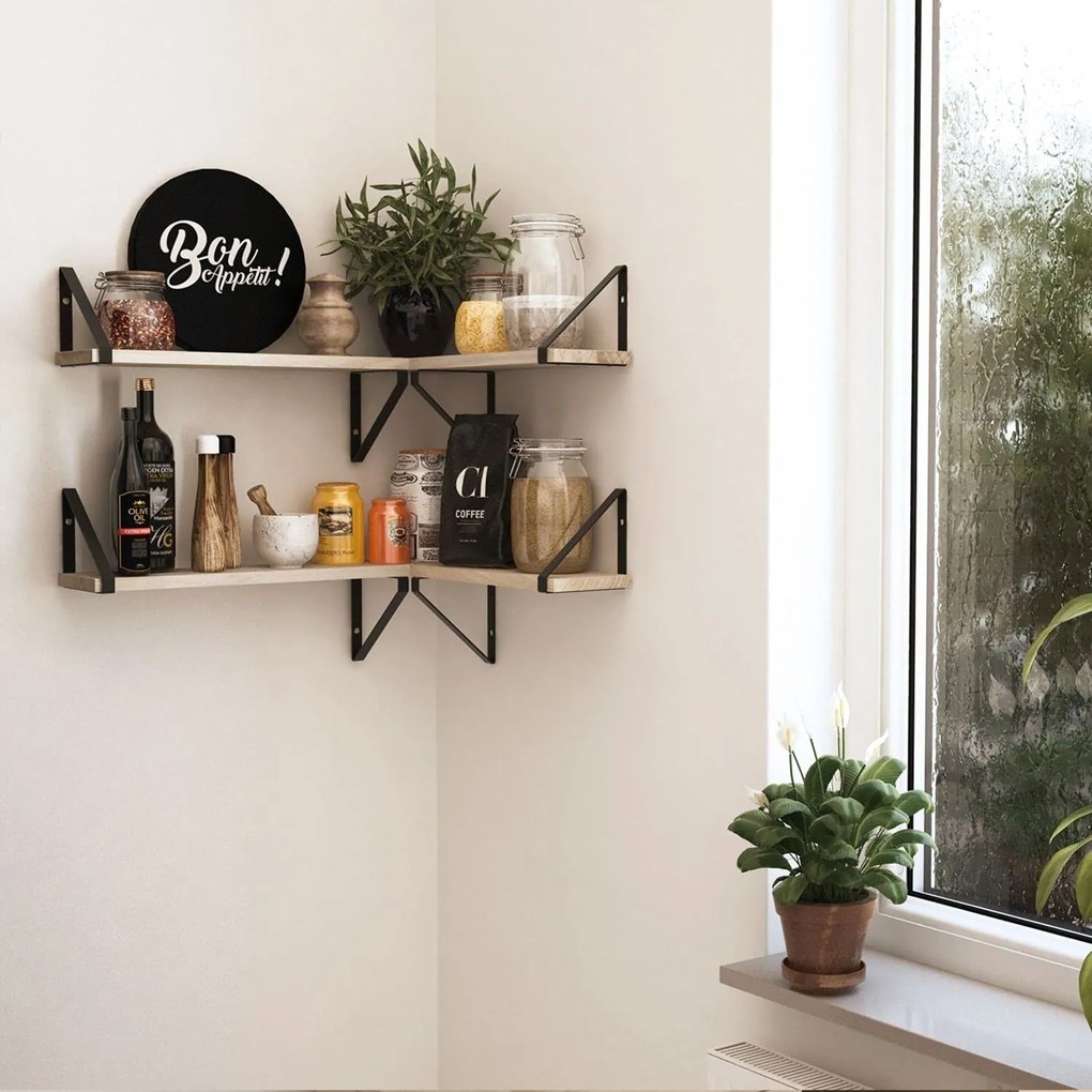 Dekorstudio Sada drevených poličiek LOFT 322182