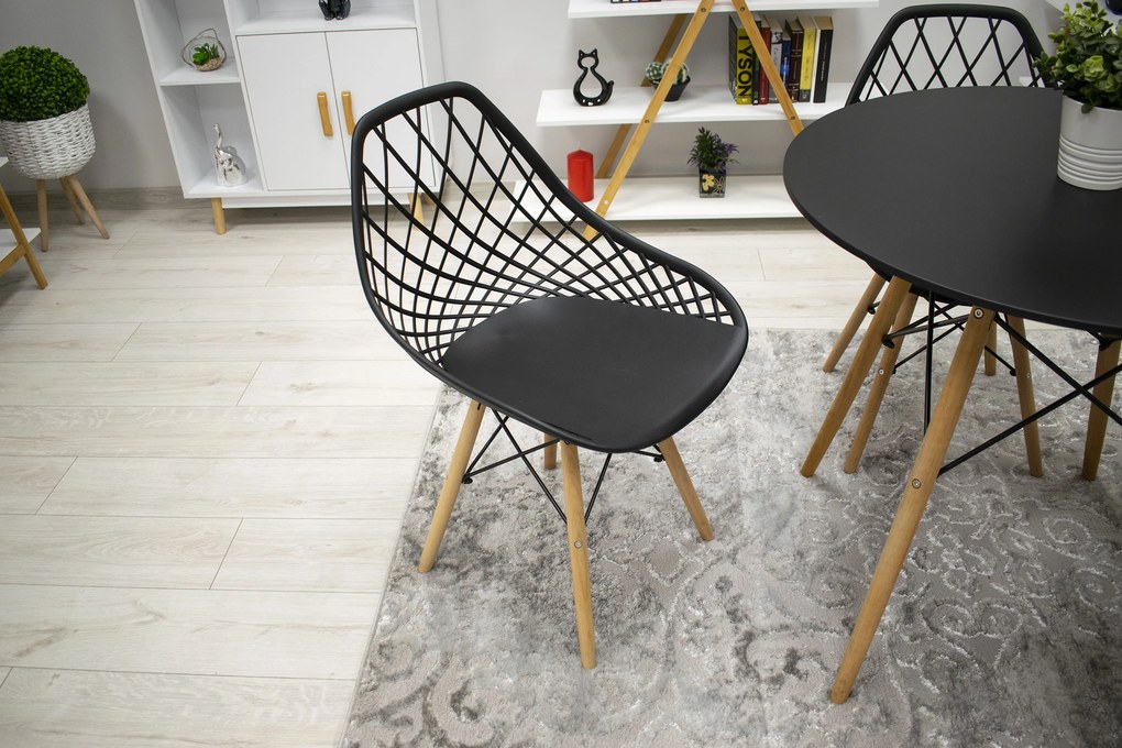 Bestent Jedálenská stolička škandinávsky štýl Black String