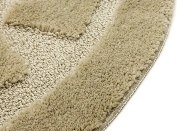 Kúpeľňový koberček svetlobéžový kruh