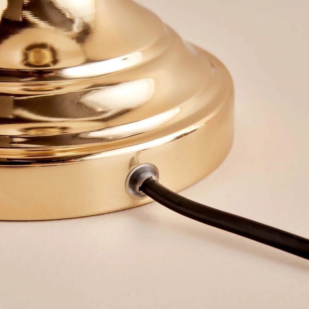 Stolná lampa Deni béžová/zlatá