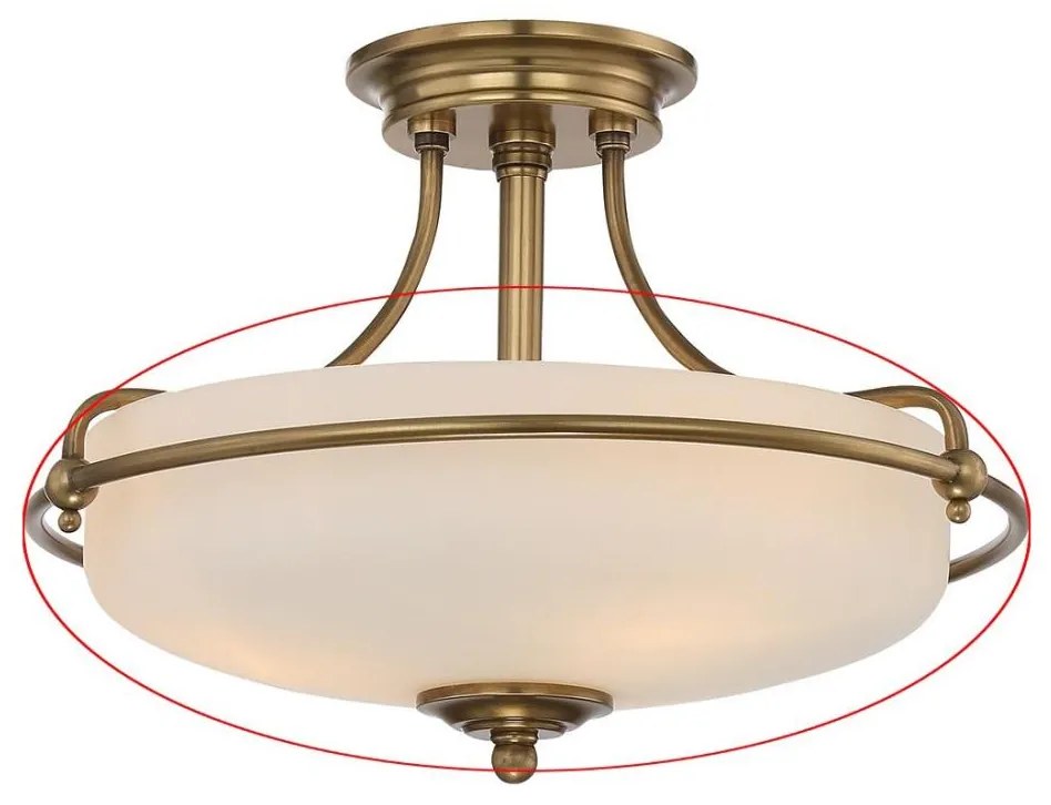 Quoizel - Náhradné sklo k prisadenému lustru GRIFFIN