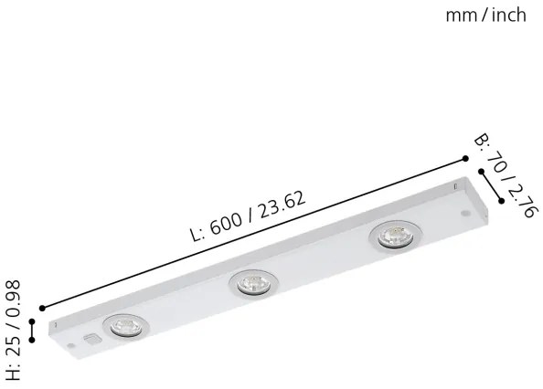 Eglo 93706 - LED bodové svietidlo KOB 3xLED/2,3W/230V