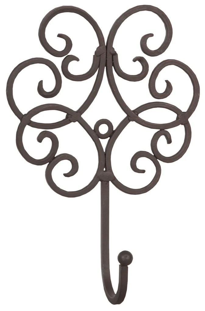 Vešiak ornament tmavý - 13 * 5 * 19 cm