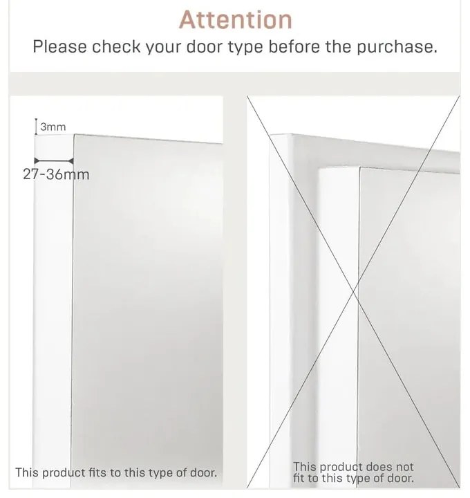 Biely kovový vešiak na dvere 1,5 cm Tower – YAMAZAKI