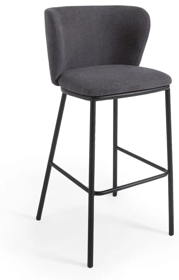 Tmavosivá barová stolička 102 cm Ciselia – Kave Home