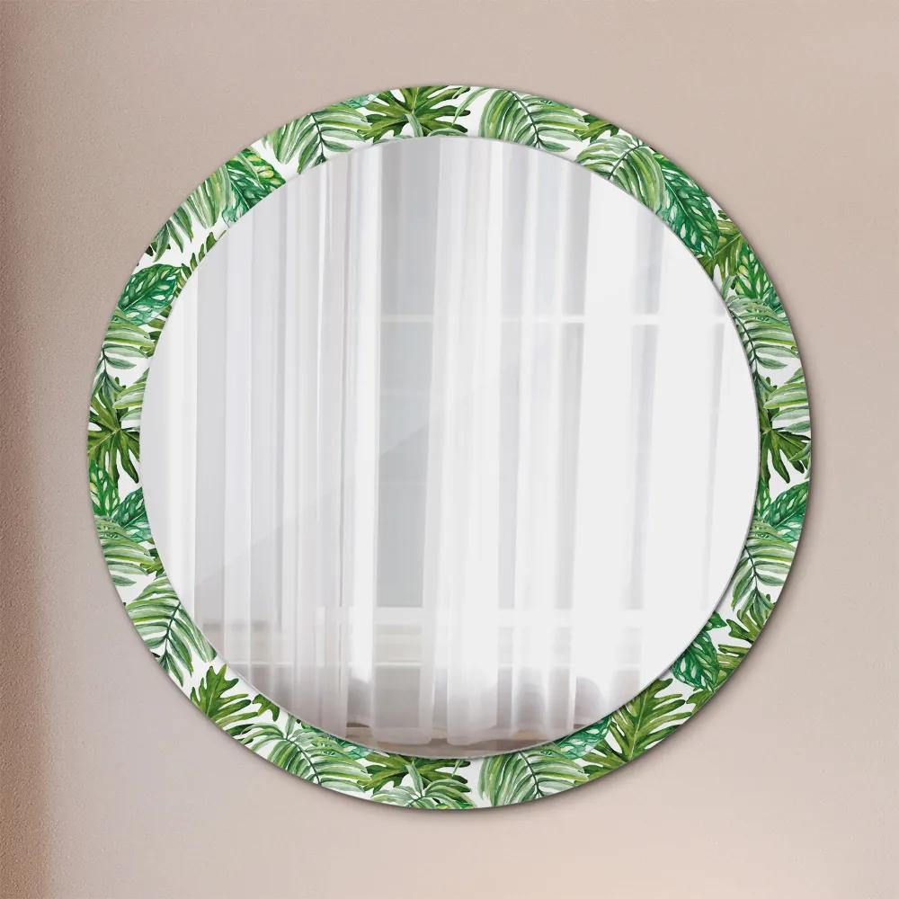 Okrúhle ozdobné zrkadlo na stenu Džungľa fi 100 cm