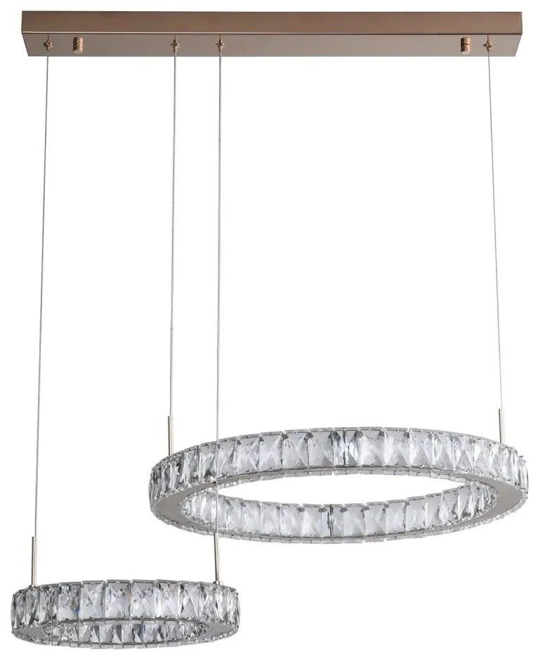 Zuma Line MD3713-2-3GT - LED luster na lanku GIRONA LED/36W/230V ružové zlato