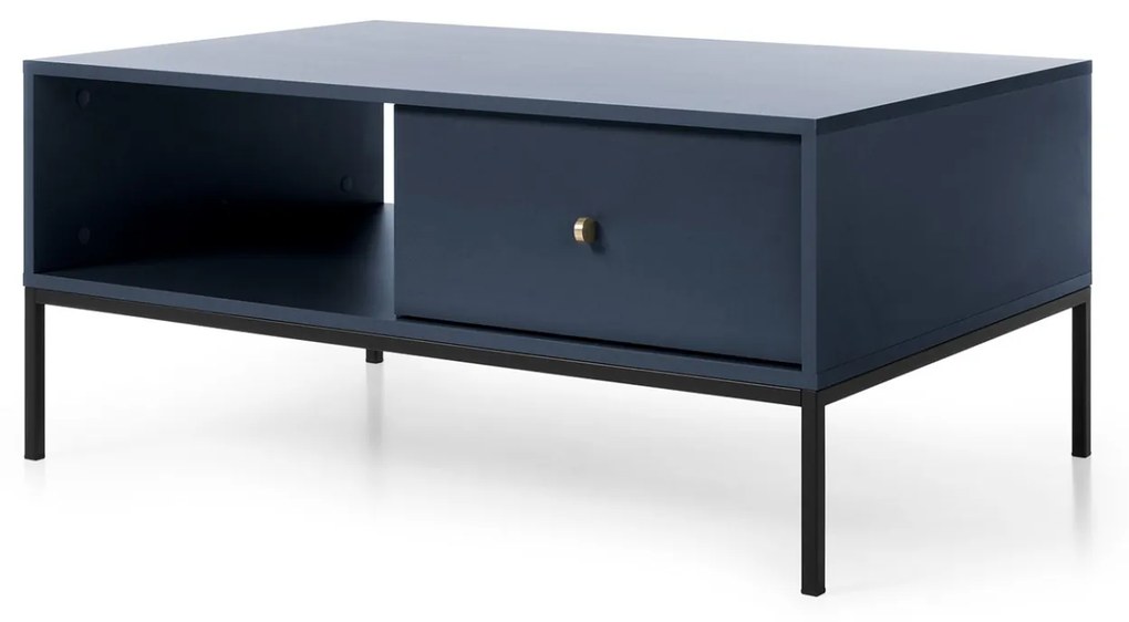 Konferenčný stolík Mono II 104 cm modrý/čierny
