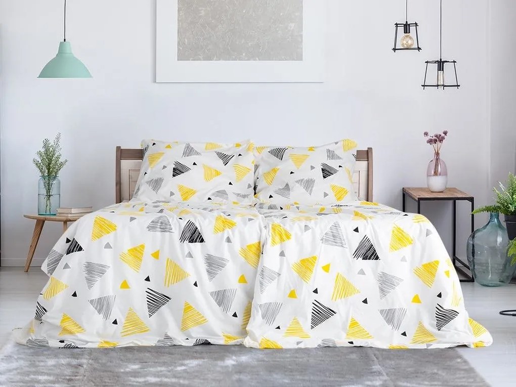 Krepové obliečky TRIANGLE biele Rozmer obliečky: 70 x 90 cm | 140 x 200 cm