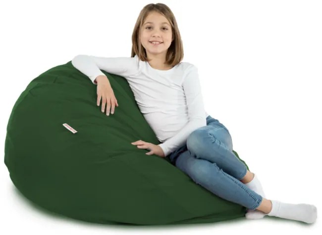 Plyšový sedací vak SAKO tmavozelený