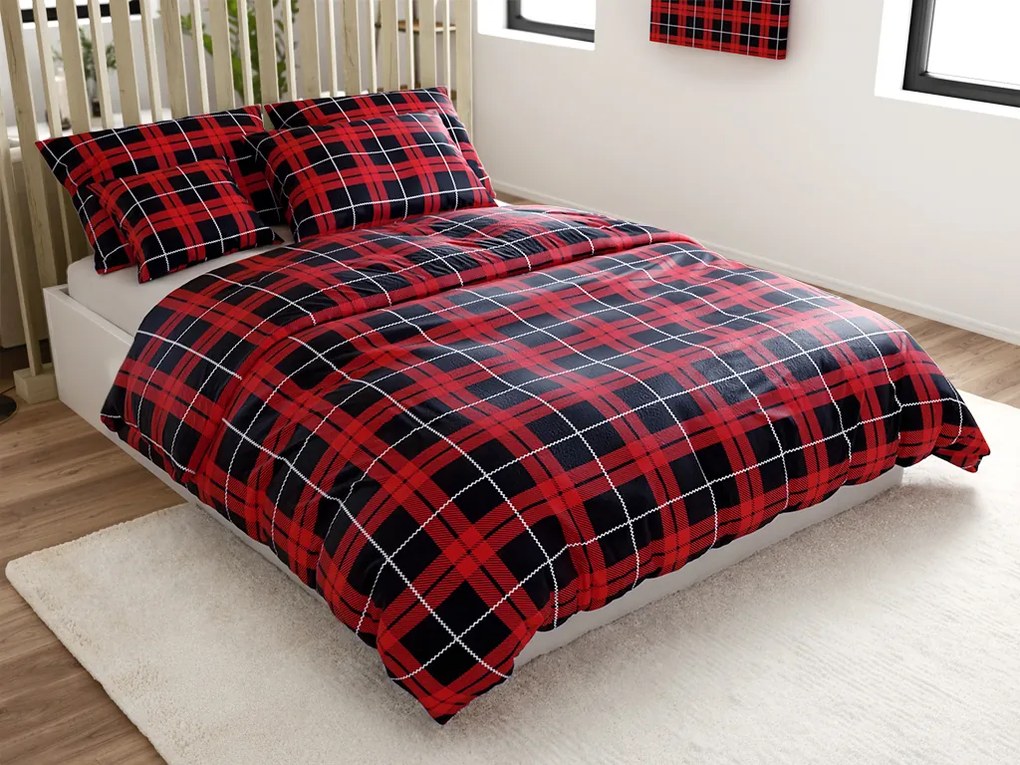 Obliečky mikroplyš ALBURY červené Rozmer obliečky: 70 x 90 cm | 140 x 200 cm