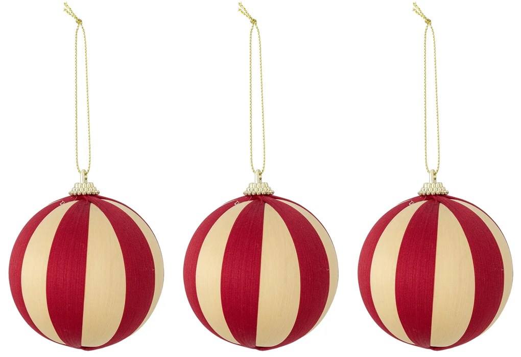 Bloomingville Vianočná ozdoba Wynn Red – set 3 ks